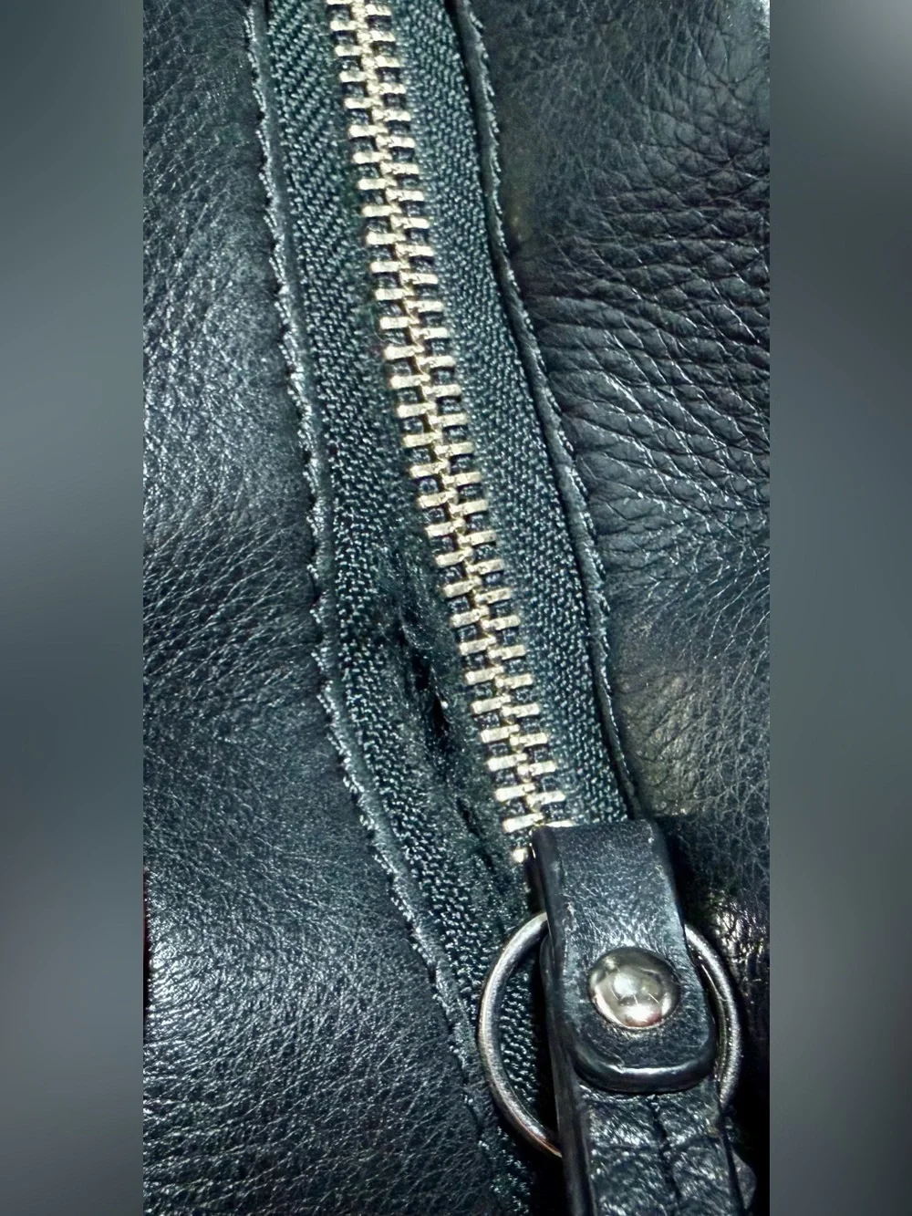 Coach Black Pebbled Leather Chain Duffle Crossbody Bag F19722